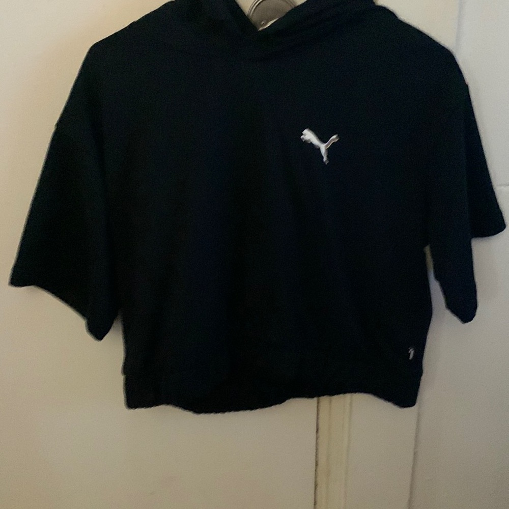 Puma Cropped Hoodie, drawstring